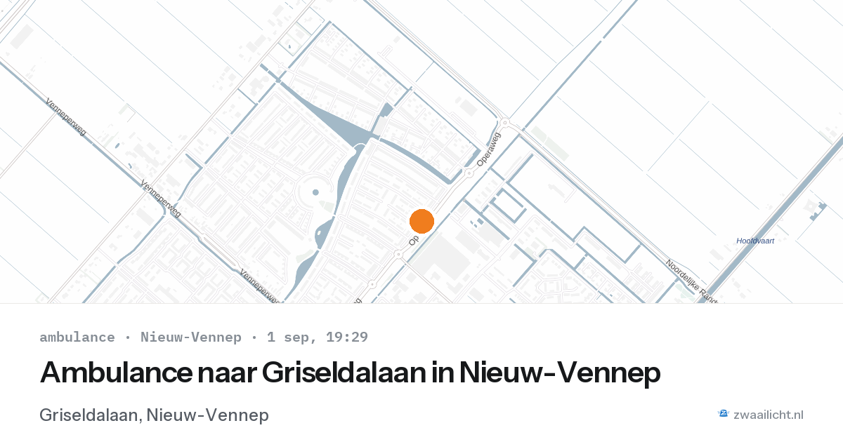 Ambulance naar Griseldalaan in Nieuw-Vennep — 1 sep 2026