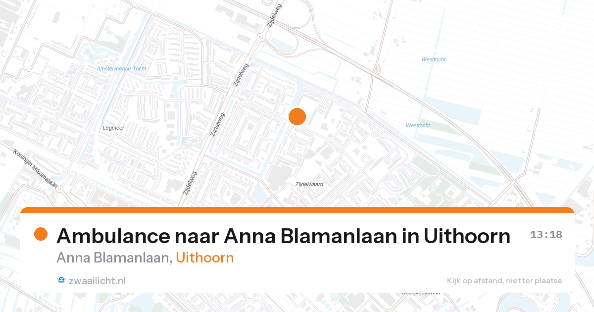 Ambulance naar Anna Blamanlaan in Uithoorn — 27 aug 2026