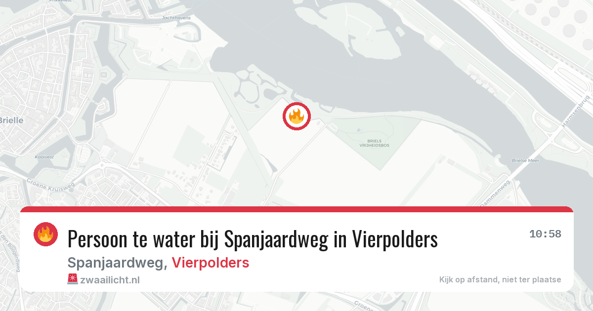 Persoon te water bij Spanjaardweg in Vierpolders — 7 aug 2026