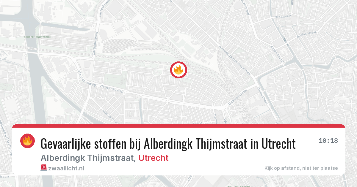 Gevaarlijke stoffen bij Alberdingk Thijmstraat in Utrecht — 22 apr 2026