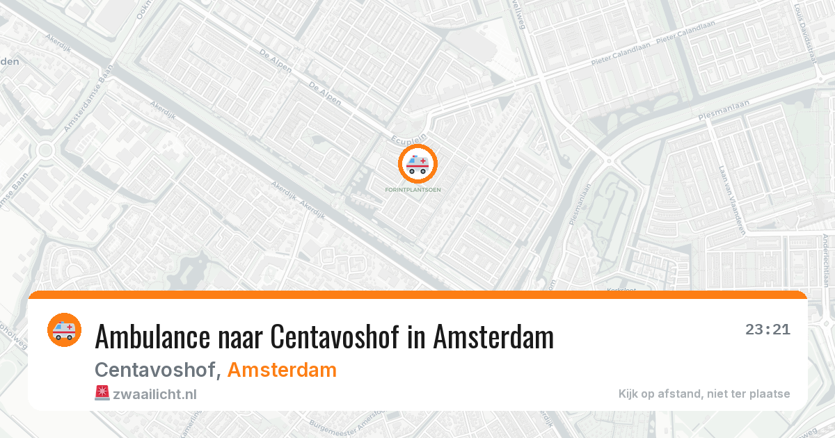 Ambulance naar Centavoshof in Amsterdam — 9 aug 2026
