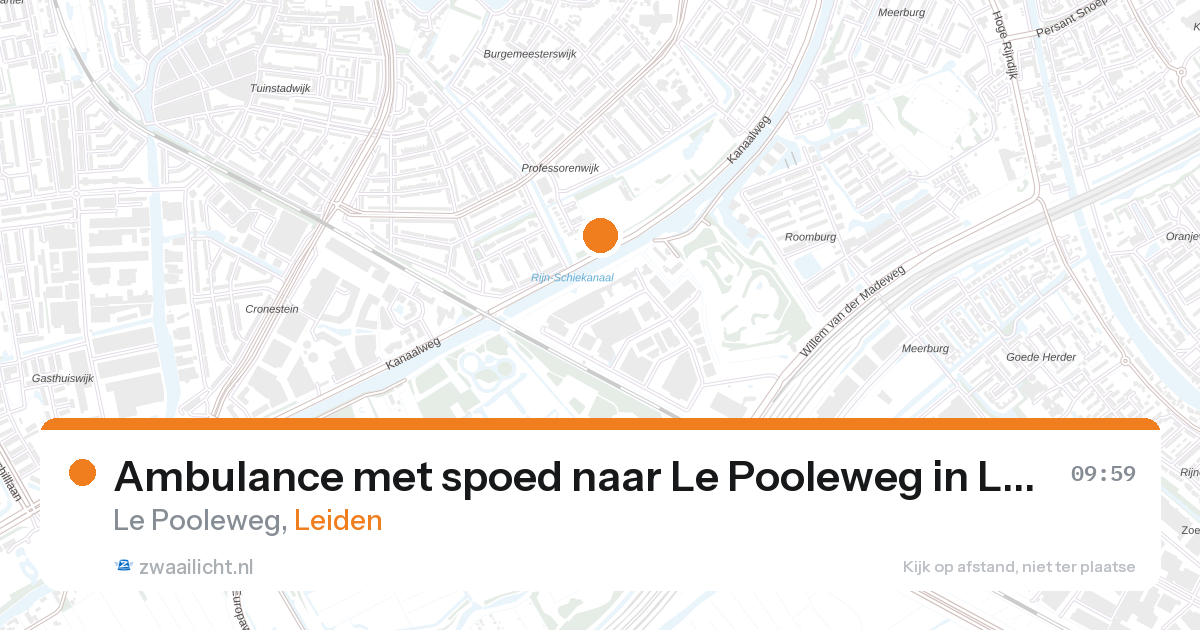 Ambulance met spoed naar Le Pooleweg in Leiden — 27 aug 2026