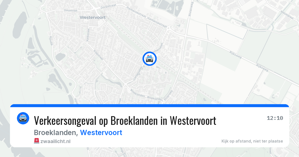 Verkeersongeval op Broeklanden in Westervoort — 12 jun 2026