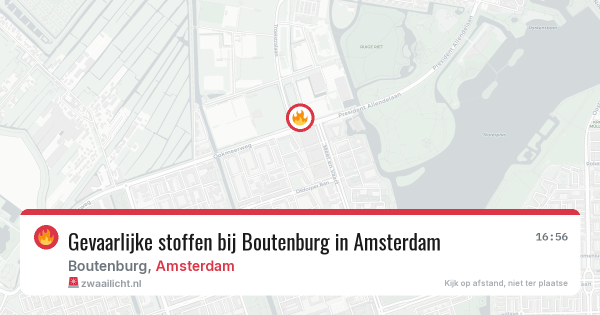 Gevaarlijke stoffen bij Boutenburg in Amsterdam — 27 jul 2026