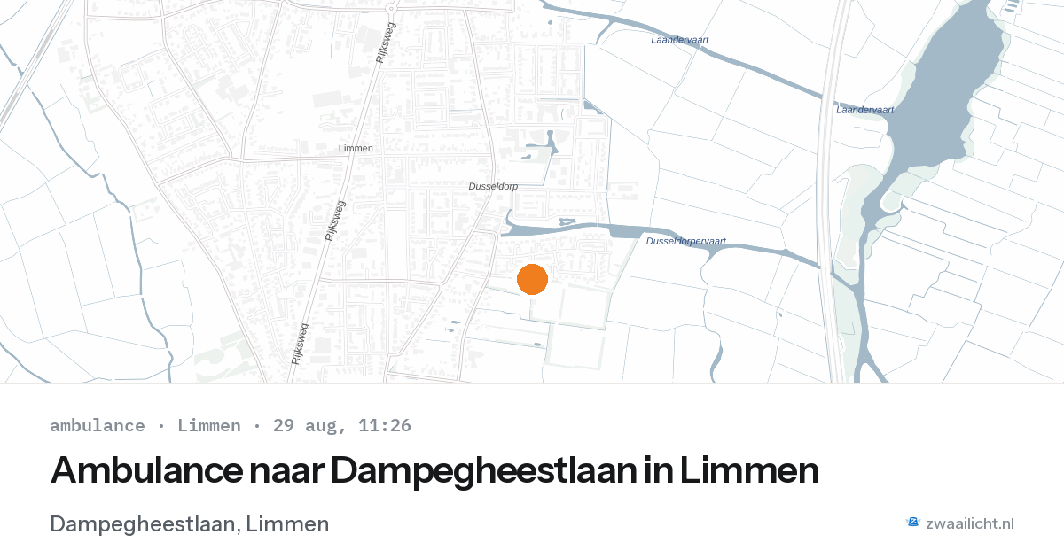 Ambulance naar Dampegheestlaan in Limmen — 29 aug 2026