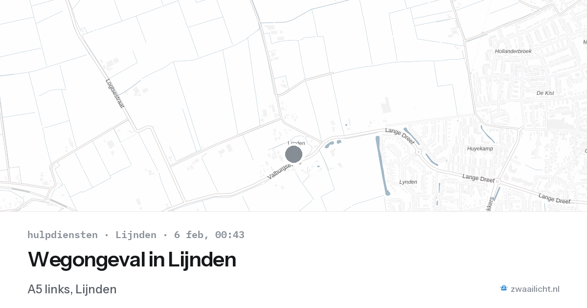 Wegongeval in Lijnden — 5 feb 2026