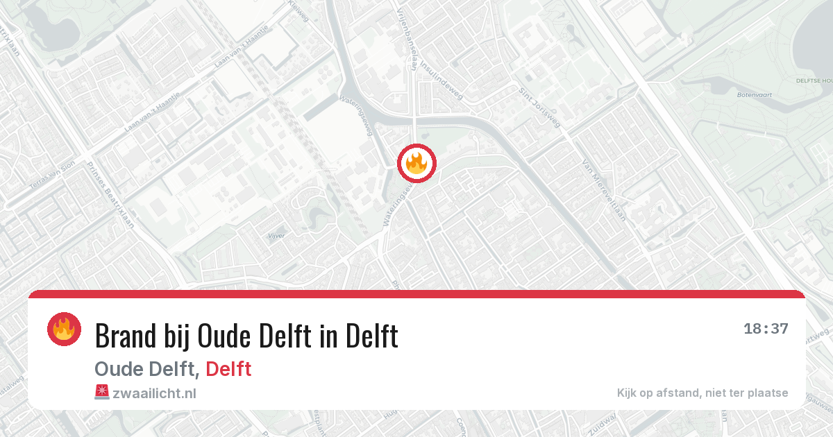 Brand bij Oude Delft in Delft — 1 jul 2026