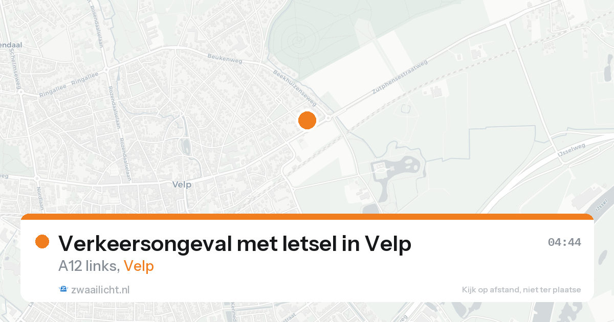 Verkeersongeval met letsel in Velp — 22 aug 2026
