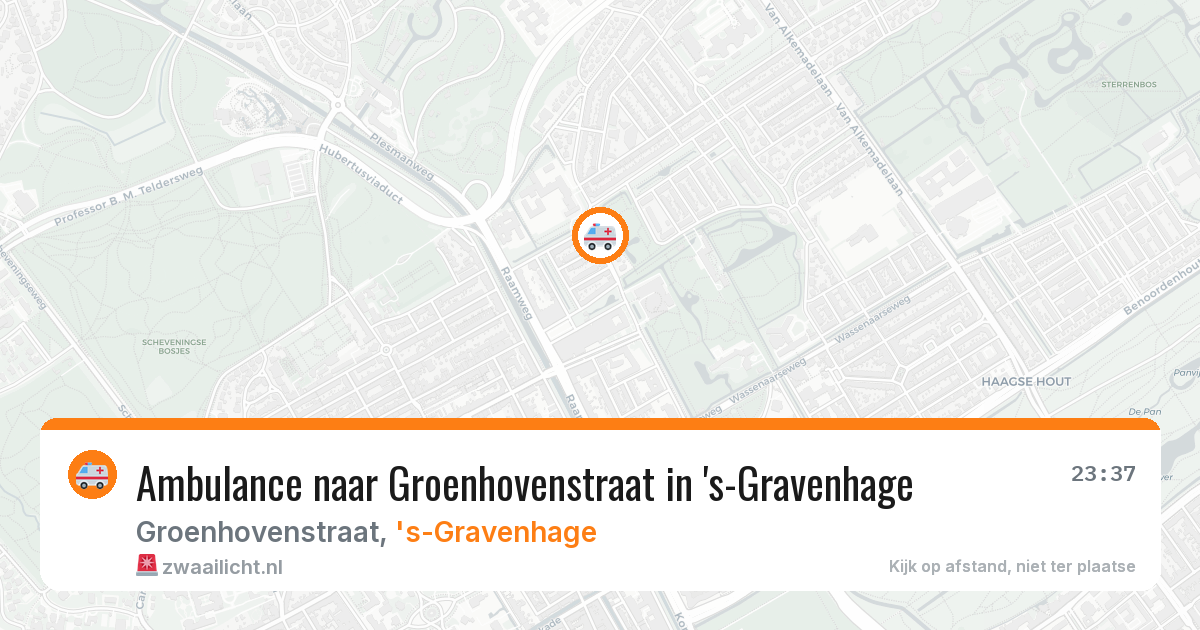 Ambulance naar Groenhovenstraat in 's-Gravenhage — 8 jul 2026
