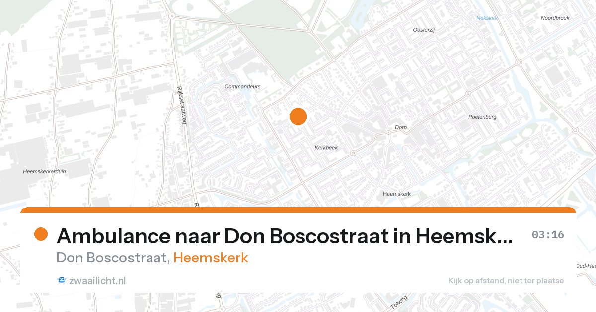 Ambulance naar Don Boscostraat in Heemskerk — 27 aug 2026