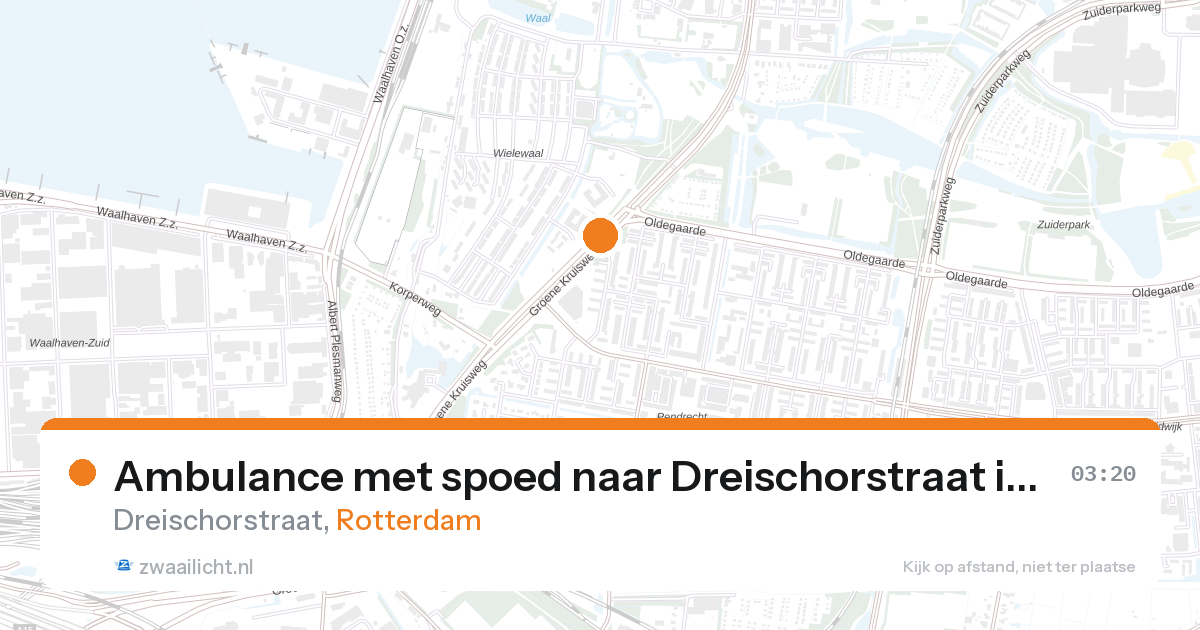 Ambulance met spoed naar Dreischorstraat in Rotterdam — 1 feb 2026