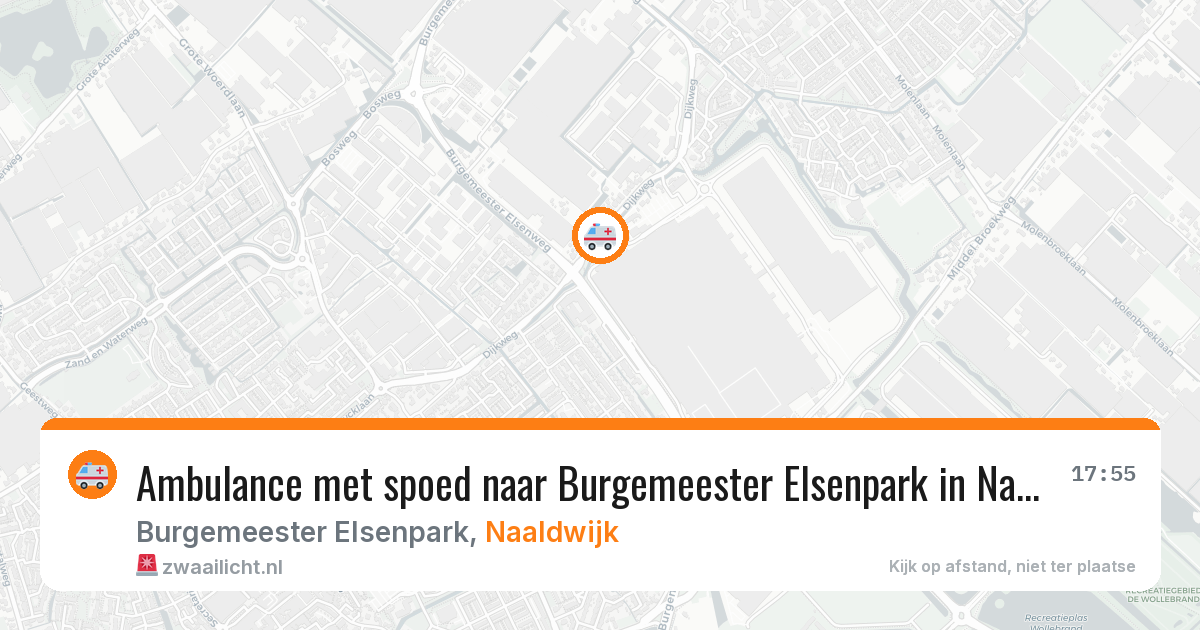 Ambulance met spoed naar Burgemeester Elsenpark in Naaldwijk — 6 jun 2026