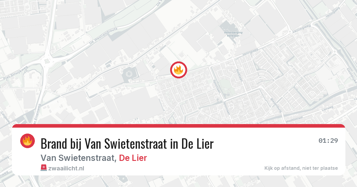 Brand bij Van Swietenstraat in De Lier — 11 jun 2026