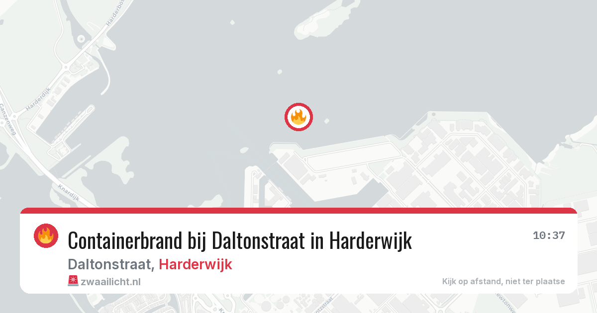 Containerbrand bij Daltonstraat in Harderwijk — 7 mrt 2026