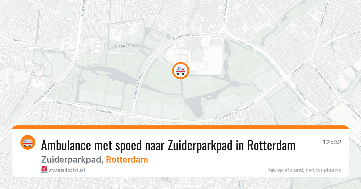 Ambulance met spoed naar Zuiderparkpad in Rotterdam — 12 apr 2026