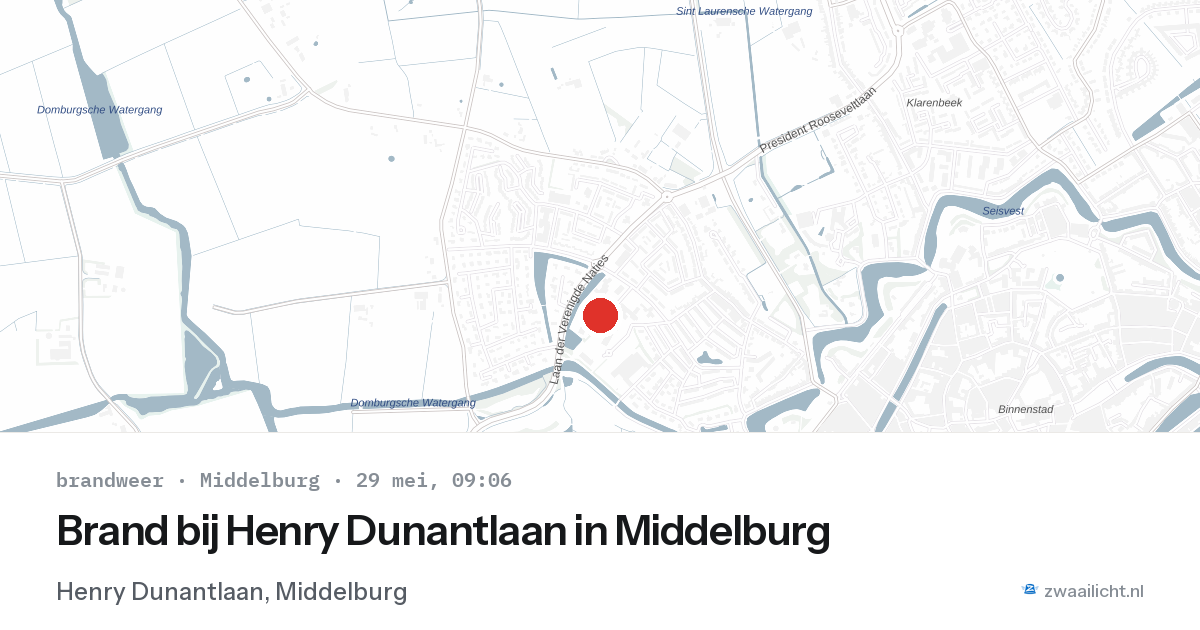 Brand bij Henry Dunantlaan in Middelburg — 29 mei 2026