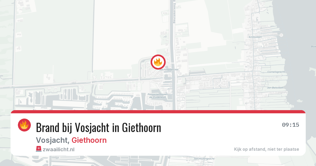 Brand bij Vosjacht in Giethoorn — 20 jun 2026