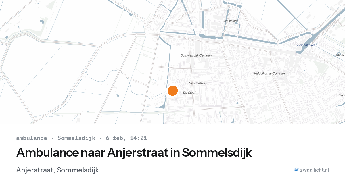 Ambulance naar Anjerstraat in Sommelsdijk — 6 feb 2026
