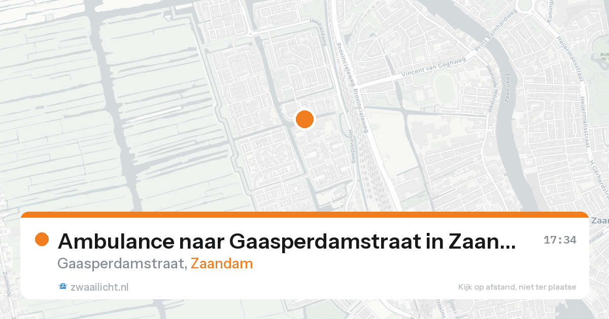 Ambulance naar Gaasperdamstraat in Zaandam — 20 aug 2026