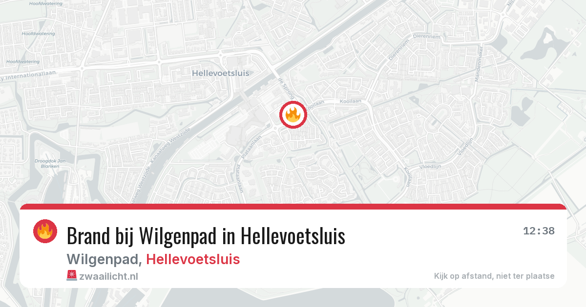 Brand bij Wilgenpad in Hellevoetsluis — 5 jul 2026