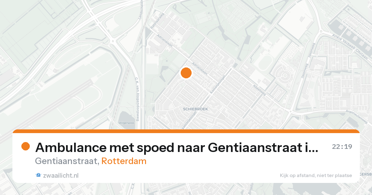 Ambulance met spoed naar Gentiaanstraat in Rotterdam — 1 jul 2026