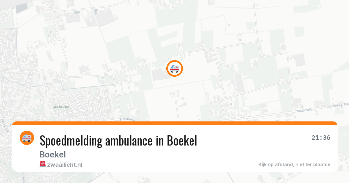 Spoedmelding ambulance in Boekel — 8 jul 2026