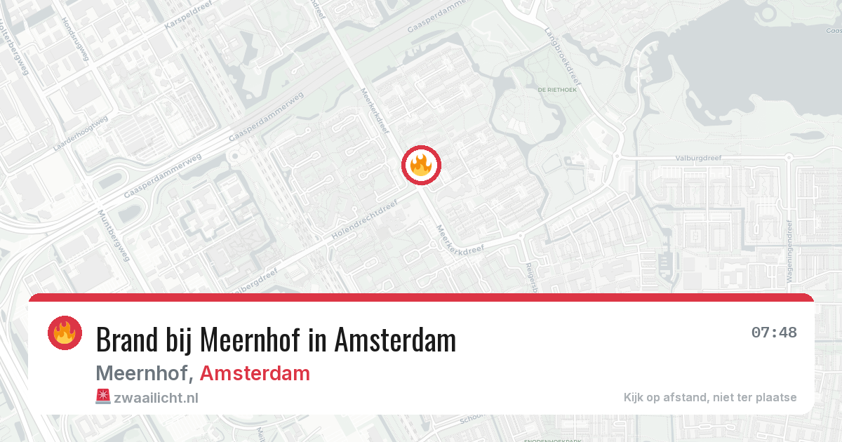 Brand bij Meernhof in Amsterdam — 1 jul 2026