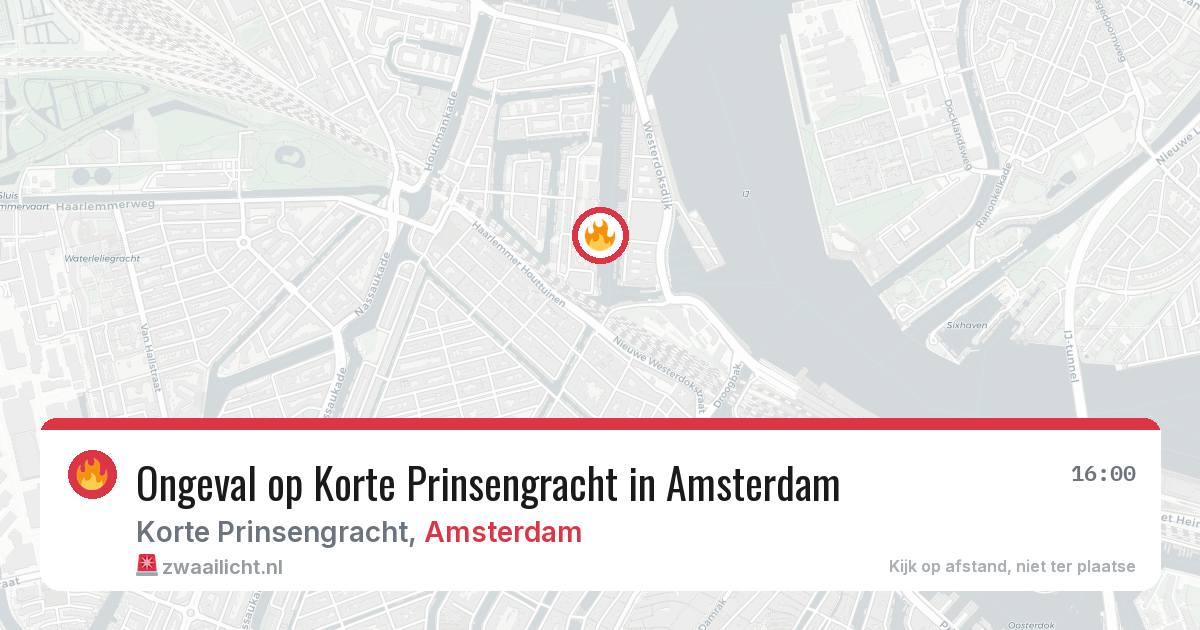 Ongeval op Korte Prinsengracht in Amsterdam — 2 aug 2026