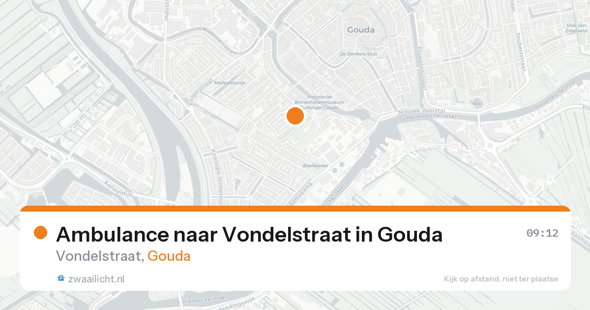 Ambulance naar Vondelstraat in Gouda — 16 aug 2026