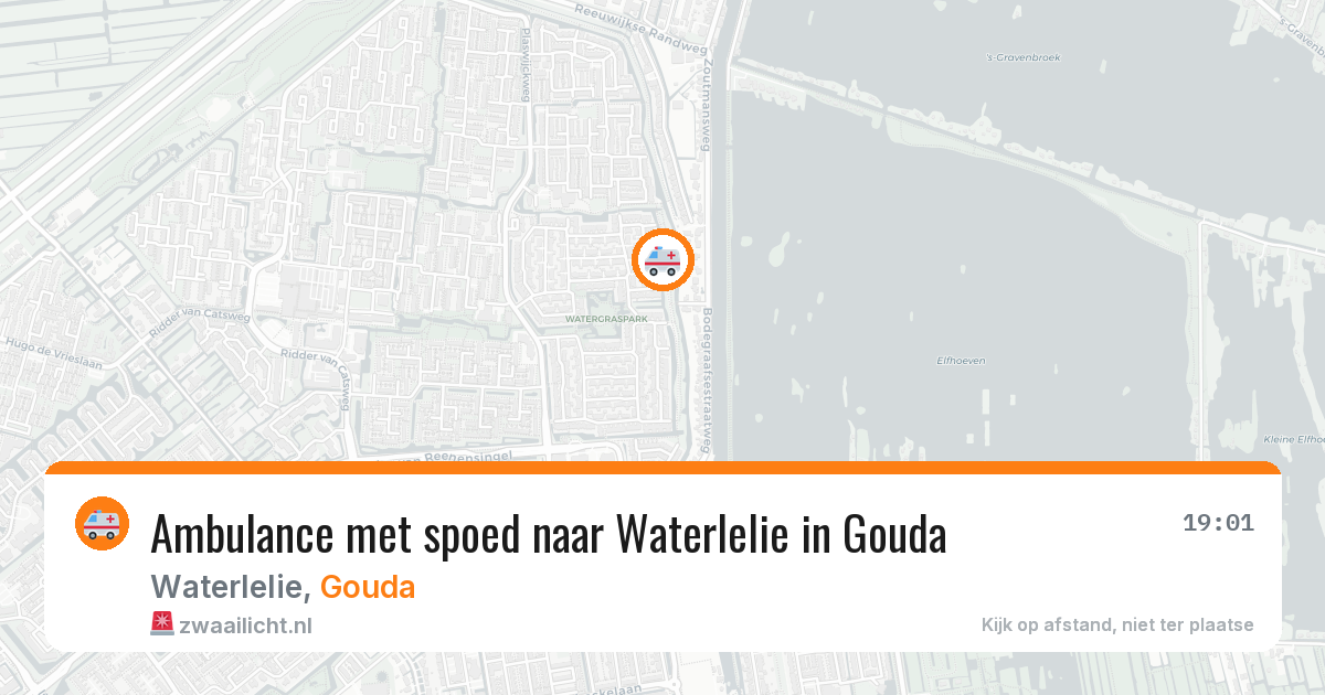 Ambulance met spoed naar Waterlelie in Gouda — 9 jun 2026