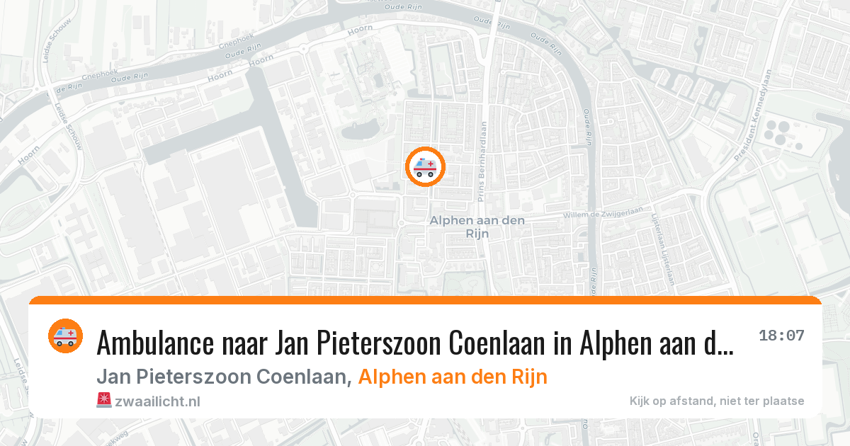 Ambulance naar Jan Pieterszoon Coenlaan in Alphen aan den Rijn — 23 apr 2026