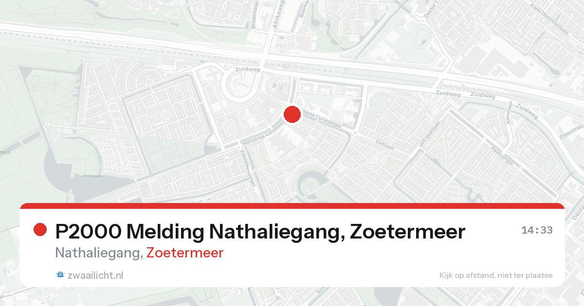 P2000 Melding Nathaliegang, Zoetermeer — 7 feb 2026