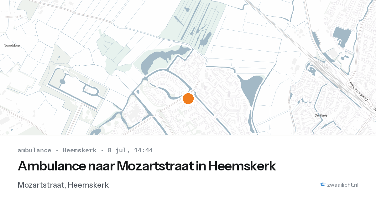 Ambulance naar Mozartstraat in Heemskerk — 8 jul 2026