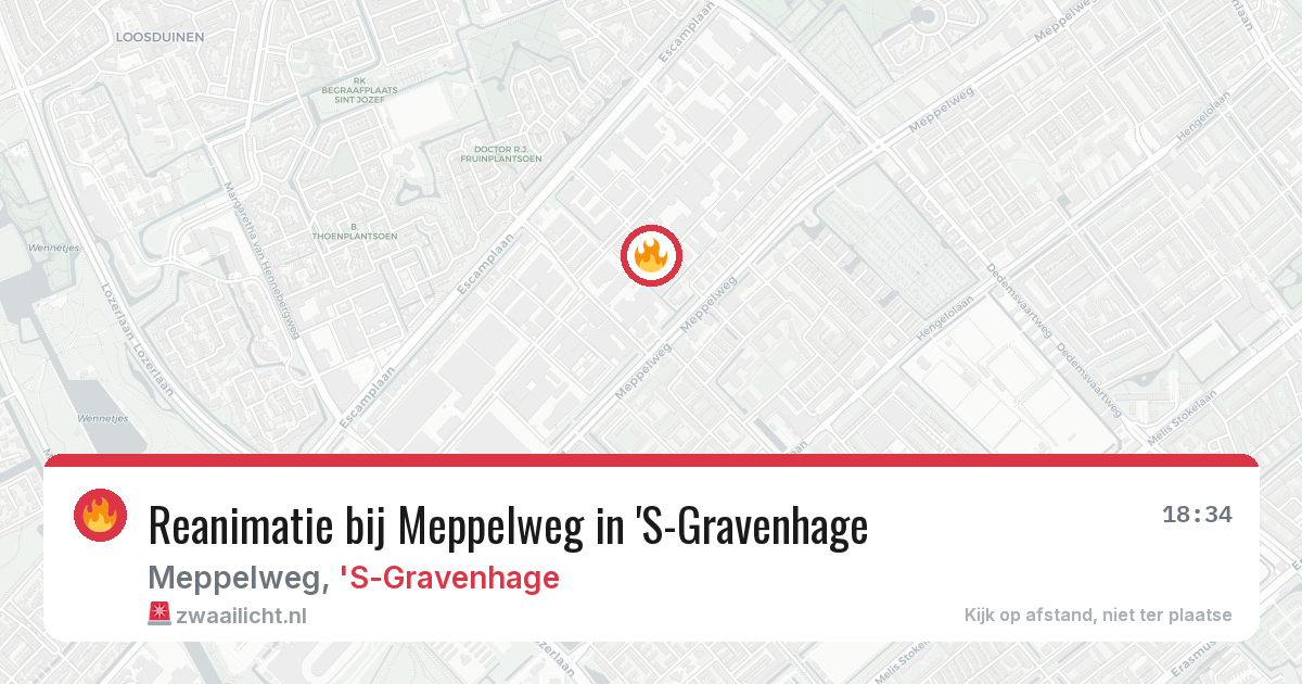 Reanimatie bij Meppelweg in 'S-Gravenhage — 8 feb 2026