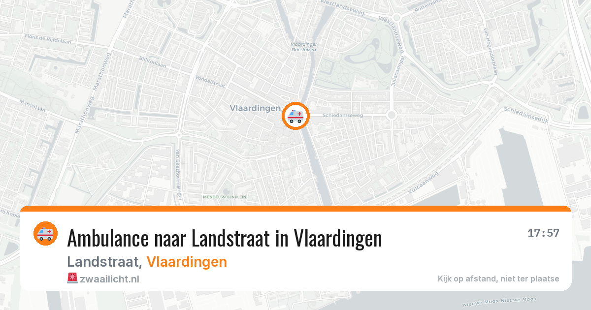 Ambulance naar Landstraat in Vlaardingen — 3 mei 2026
