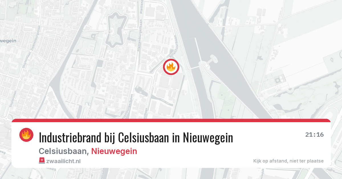 Industriebrand bij Celsiusbaan in Nieuwegein — 10 aug 2026