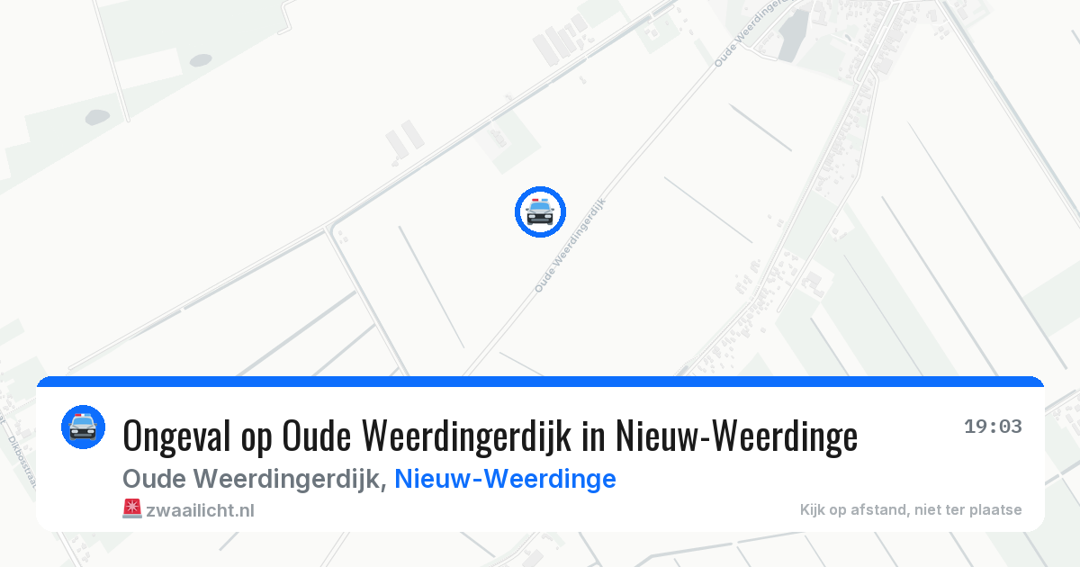 Ongeval op Oude Weerdingerdijk in Nieuw-Weerdinge — 29 jan 2026