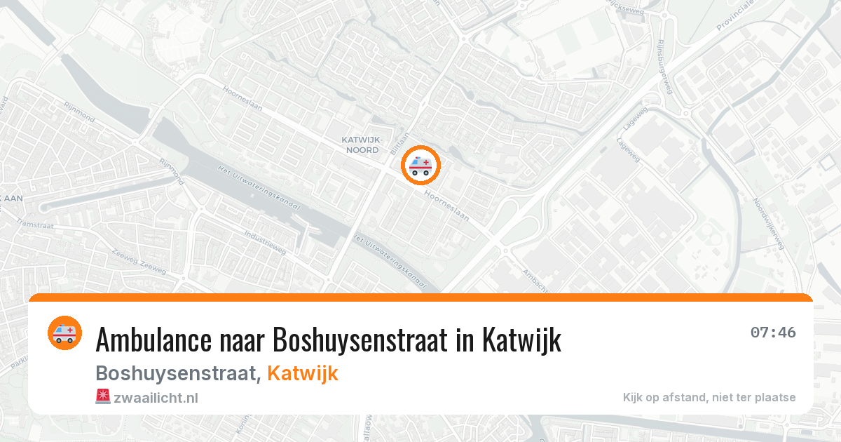 Ambulance naar Boshuysenstraat in Katwijk — 28 jul 2026