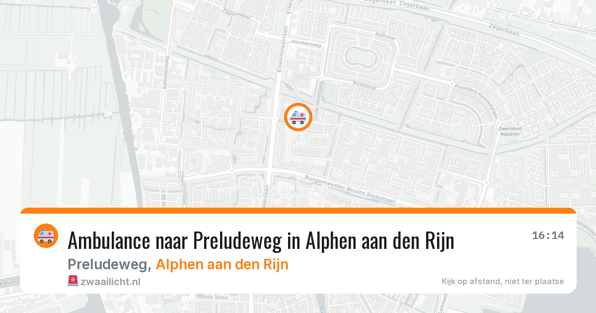 Ambulance naar Preludeweg in Alphen aan den Rijn — 10 aug 2026