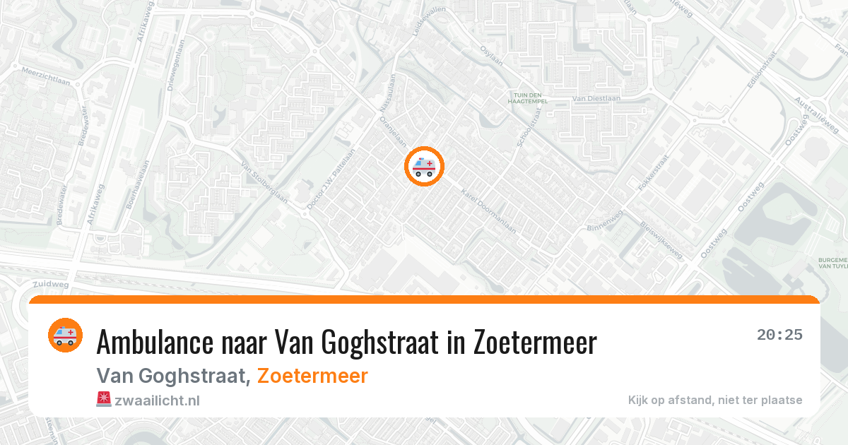 Ambulance naar Van Goghstraat in Zoetermeer — 24 jul 2026