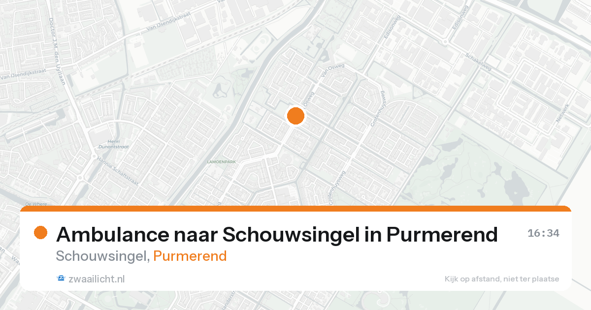 Ambulance naar Schouwsingel in Purmerend — 17 aug 2026