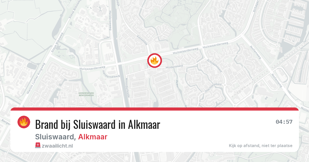 Brand bij Sluiswaard in Alkmaar — 29 jan 2026