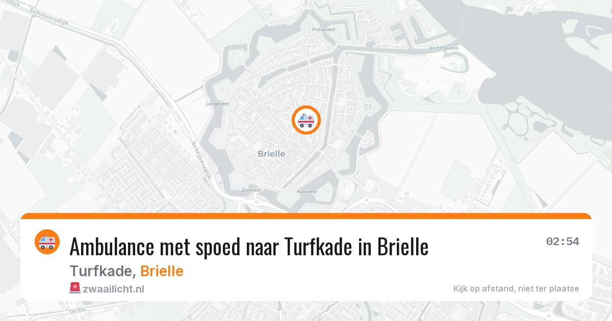 Ambulance met spoed naar Turfkade in Brielle — 9 aug 2026