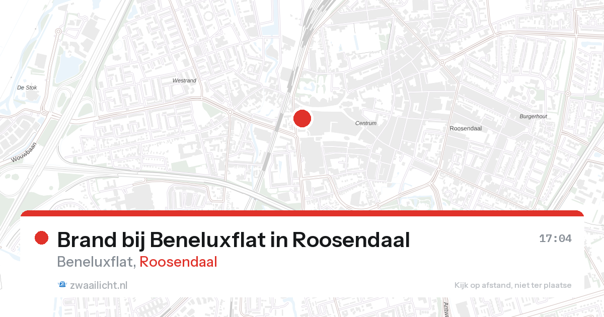 Brand bij Beneluxflat in Roosendaal — 27 aug 2026