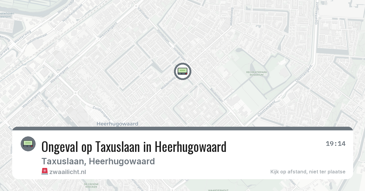 Ongeval op Taxuslaan in Heerhugowaard — 4 feb 2026