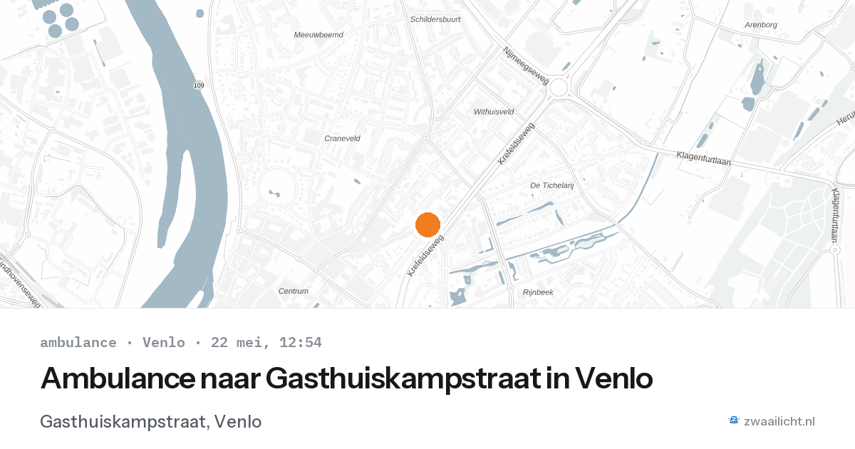 Ambulance naar Gasthuiskampstraat in Venlo — 22 mei 2026