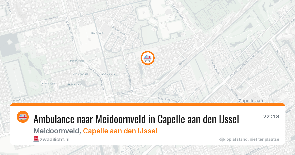 Ambulance naar Meidoornveld in Capelle aan den IJssel — 2 jul 2026