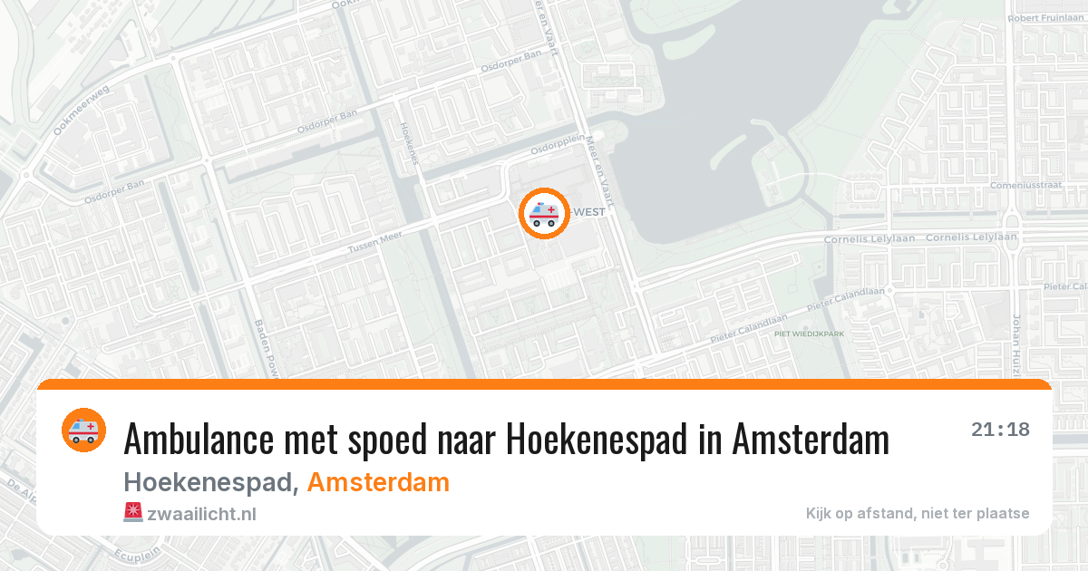 Ambulance met spoed naar Hoekenespad in Amsterdam — 25 mrt 2026