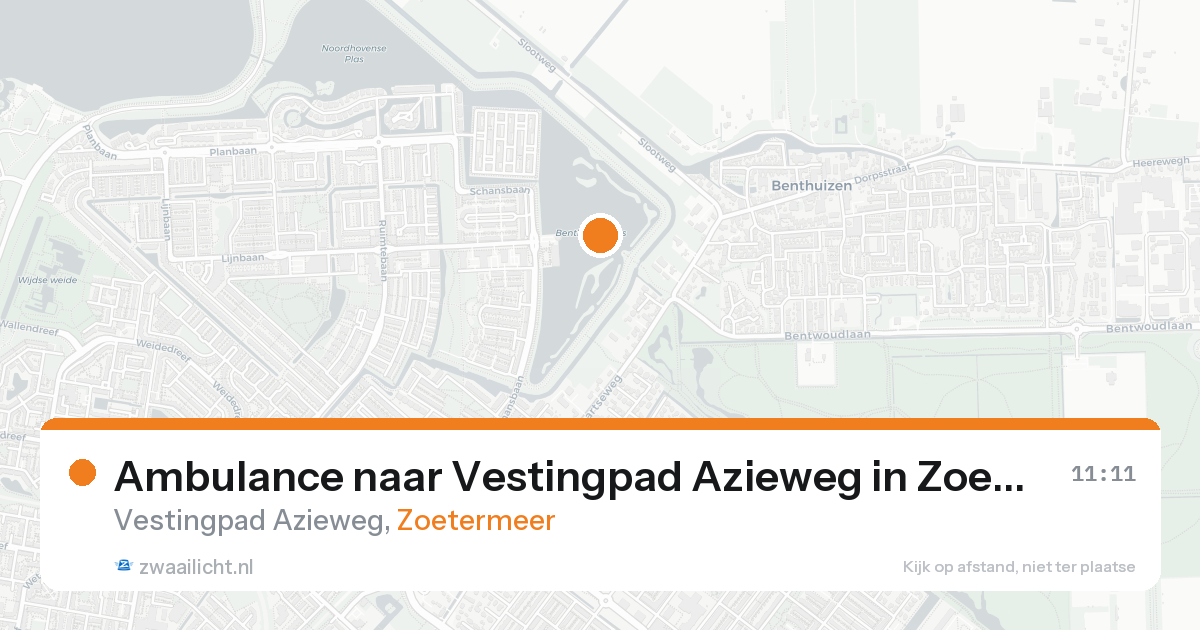 Ambulance naar Vestingpad Azieweg in Zoetermeer — 15 aug 2026