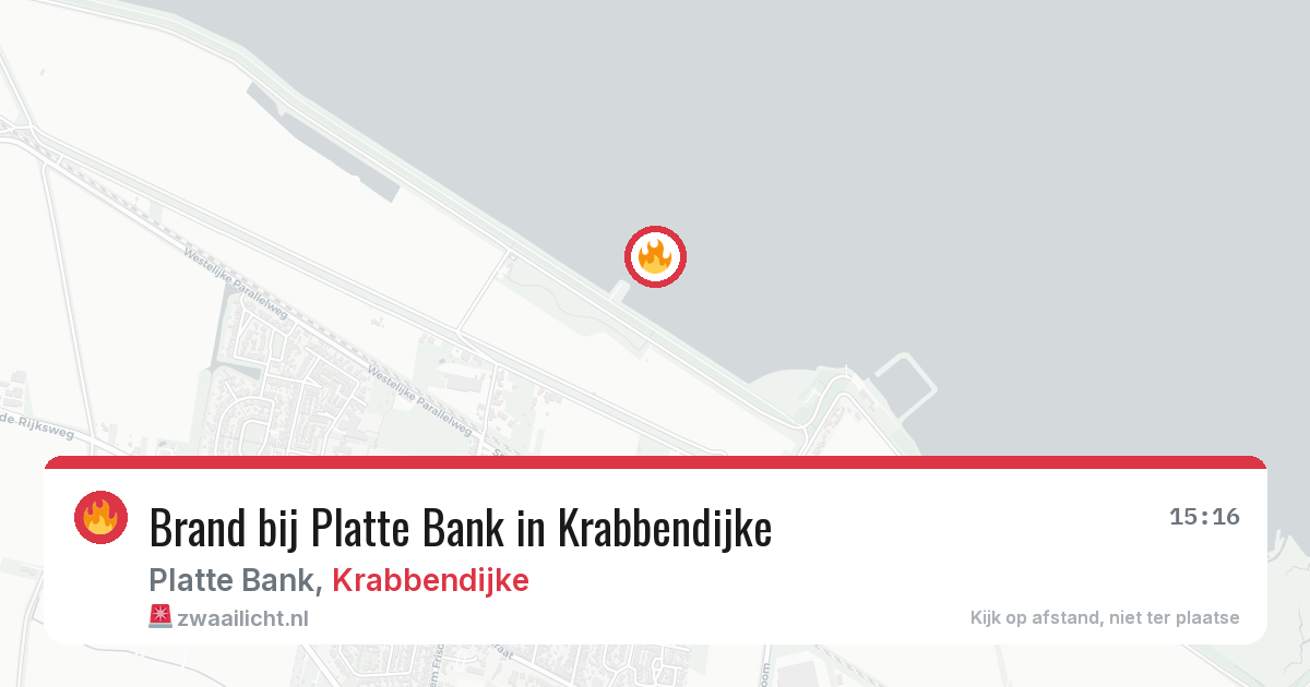 Brand bij Platte Bank in Krabbendijke — 8 aug 2026